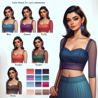 A quick visual showcase of a fair south Indian girl wearing different color groups suitable for cool undertones, such as blues, greens, purples, reds, pinks, and neutrals