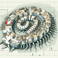 centipede shape house design floor plan 