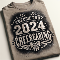 T-shirt Blackglitter, 2024 2025 Cheer