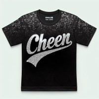 T-shirt Blackglitter Cheer